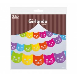 God Ghirlanda Din Hartie Colourfull Cats, 360cm, 18*17.9cm Pf-gpkok