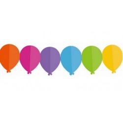 God Ghirlanda Din Hartie Colourfull Balloons, 360cm, 13.3*18cm Pf-gpkba