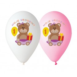 God Baloane Premium Balloons, My 1 Birthday, 30cm, Colorful For Girls 5/set Gd-m1udk