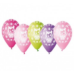 God Baloane Premium Balloons, 30cm, Owl, With Overprint, 5/set Gd-so1