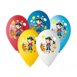 God Baloane Premium Balloons, Pirat, 30cm, Nad Kolor 5/set Gd-pik