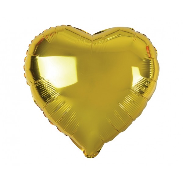 God Balon Folie Aluminiu Heart, Gold, 46cm Fg-s36zl