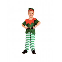 God Costum Pt Copii Little Elf 92/104cm, Camasa, Pantaloni, Curea, Caciula Sl-me92