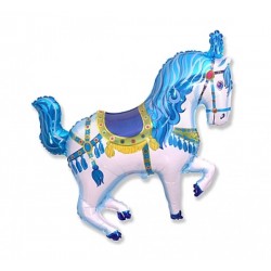 God Balon Folie Aluminiu Circus Horse, 36cm, Blue 902693a