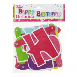 God Ghirlanda Din Hartie Happy Birthday, Pink 180cm Pf-ghbr