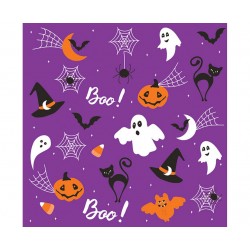 God Servetele 33*33cm 20/set Halloween Graphics On Purple Sd_og_037701