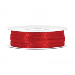 Pd Banda Satin, Satin Ribbon, Red, 3mm/50m Ts3-007