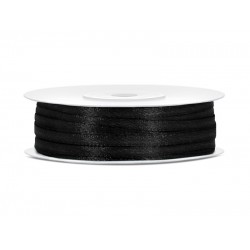Pd Banda Satin, Satin Ribbon, Black, 3mm/50m Ts3-010