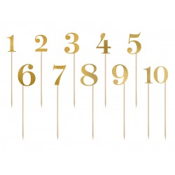 Pd Numere Pentru Masa  Gold, 25.5-26.5cm 11bucati Kpz2-019m