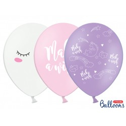 Pd Baloane Balloons 30cm, Unicorn, Mix Of Design And Colours, 6/set Sb14p-204-000-6