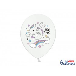 Pd Baloane Balloons 30cm, Unicorn , Pastel Pure White 6/set Sb14p-205-008-6