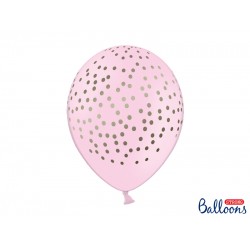 Pd Baloane Balloons 30cm, Dots, Pastel Baby Pink 6/set Sb14p-208-081jg-6