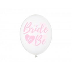 Pd Baloane Balloons 30cm, Bride To Be, Crystal Clear, Pink 6/set Sb14c-205-099p-6