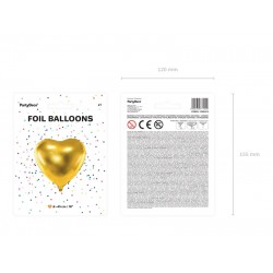 Pd Balon Folie Aluminiu Heart, 45cm, Gold Fb9m-019