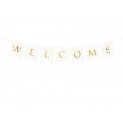 Pd Banner Welcome, White, 15 X 95 Cm Grl70-008