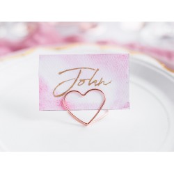 Pd Suport Numere Masa, Place Card Holders Hearts, Rose Gold, 2.5 Cm 10/set Pch1-019r