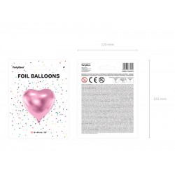 Pd Balon Folie Aluminiu Heart, 45cm, Light Pink Fb9m-081j