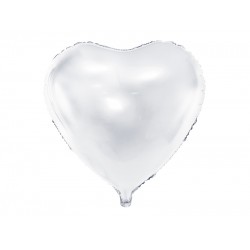 Pd Balon Folie Aluminiu Heart, 45cm, Alb Fb9m-008