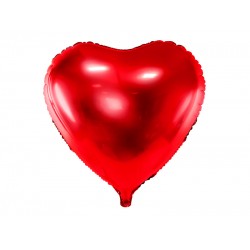 Pd Balon Folie Aluminiu Heart, 45cm, Red Fb9m-007
