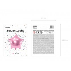 Pd Balon Folie Aluminiu Star, 48cm, Light Pink Fb3m-081j