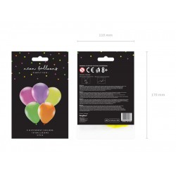 Pd Baloane Neon Balloons 25cm, Mix 5/set Bn10-000-5