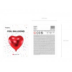 Pd Balon Folie Aluminiu Heart, 61cm, Red Fb23m-007