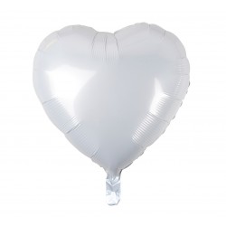 God Balon Folie Aluminiu Heart, White, 46cm Hs-s18bl