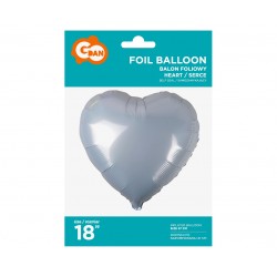 God Balon Folie Aluminiu Heart, White, 46cm Hs-s18bl