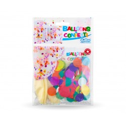God Baloane Latex Balloons With Confetti, 30cm, 4/set Gd-4bk