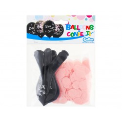 God Balon Latex Boy Or Girl Pink Confetti 30cm 4/set H12/bgr4