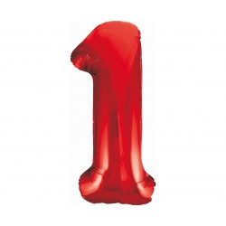 God Balon Folie Aluminiu Number 1, Red, 85cm Bc-hcw1