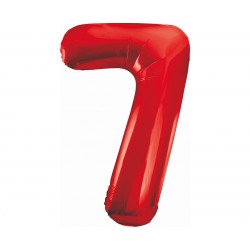 God Balon Folie Aluminiu Number 7, Red, 85cm Bc-hcw7
