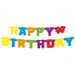 God Ghirlanda Din Hartie Happy Birthday, Colorful 160cm Pf-gphb