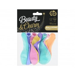 God Balon  Latex Beauty&charm 30cm, Macaron Colours Assorted 10/set Cb-1kmx