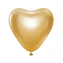 God Baloane Latex Beauty&charm, Platinum Gold Hearts, 30cm, 6/set Cb-s6lz