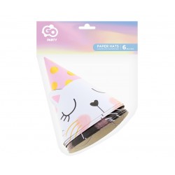 God Coif Din Carton Paper Hats Cat, 15cm, 6/set Pf-cpko