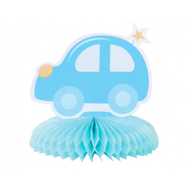 God Decoratiune Din Hartie Pentru Masa B&g Baby Boy - Car, Light Blue, 14cm Qt-dssn