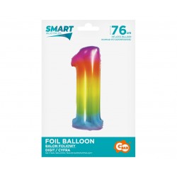 God Balon Folie Aluminiu Smart 1 Rainbow 76cm Ch-stc1