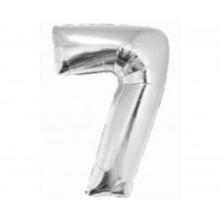 God Balon Folie Aluminiu Smart, Digit 7, 76cm, Silver Ch-ssr7