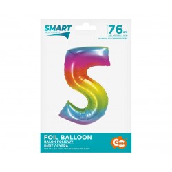 God Balon Folie Aluminiu Smart 5 Rainbow 76cm Ch-stc5