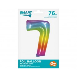 God Balon Folie Aluminiu Smart 7 Rainbow 76cm Ch-stc7
