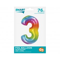 God Balon Folie Aluminiu Smart 3 Rainbow 76cm Ch-stc3