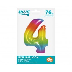 God Balon Folie Aluminiu Smart 4 Rainbow 76cm Ch-stc4