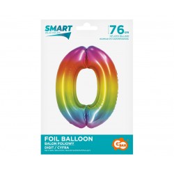 God Balon Folie Aluminiu Smart 0 Rainbow 76cm Ch-stc0