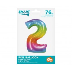 God Balon Folie Aluminiu Smart 2 Rainbow 76cm Ch-stc2