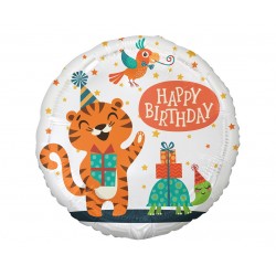 God Balon Folie Aluminiu Tiger Happy Birthday 45cm Fg-obtg