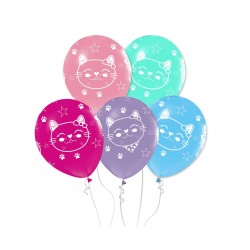 God Baloane Latex Cats Balloon, 30cm, 5/set Gz-kot5