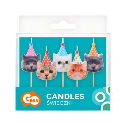 God Lumanari Tort Pick Candles, Cats, 5/set Sf-spko