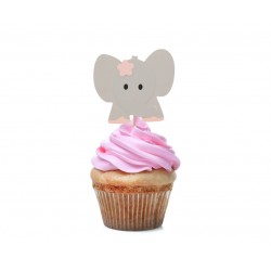 God Decoratiuni Pentru Briose Elephant, Pink, 10/set Rv-psro
