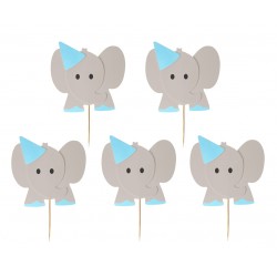 God Decoratiuni Pentru Briose Elephants, Blue, 10/set Rv-psni